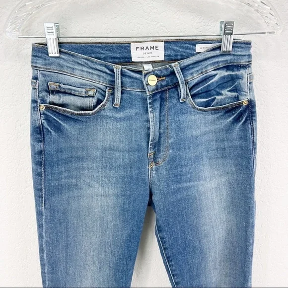 FRAME Le Skinny De Jeanne in Cape May Blue Ankle Stretch Revolve 27